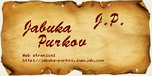 Jabuka Purkov vizit kartica